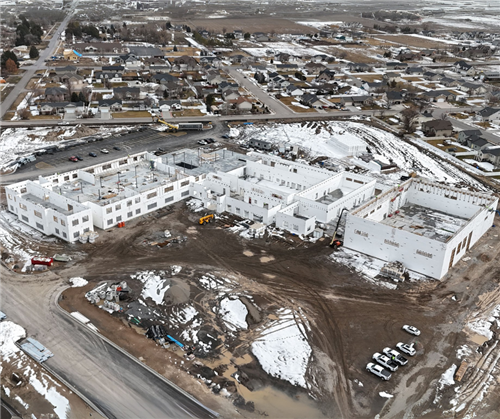 Aerial view of Hyde Park's middle school