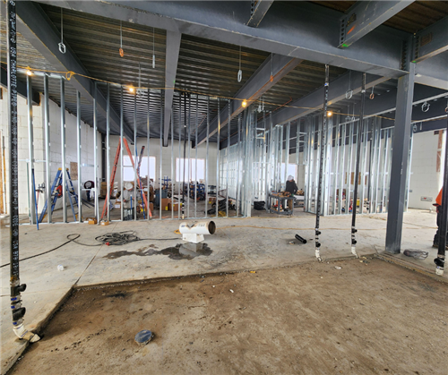 Interior view of Nibley's middle school